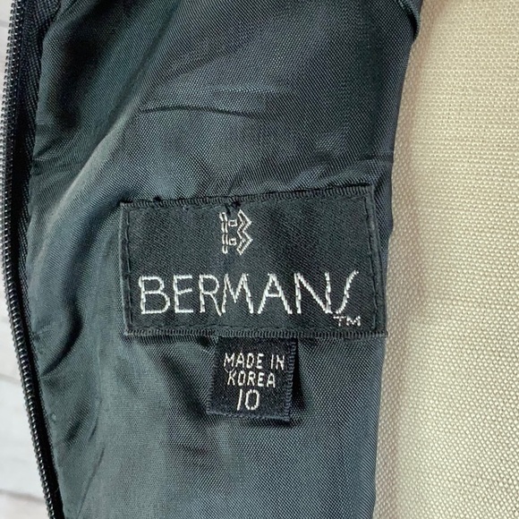 Bermans real leather python like texture pencil sheath dress - Picture 6 of 9